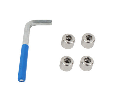 Kentrol 97-06 Jeep OEM Anti-Theft Door Nuts Wrangler TJ - Polished Silver - 30711