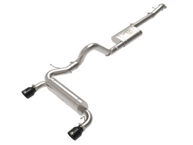 aFe Vulcan 3in 304 SS Cat-Back Exhaust 2021+ Ford Bronco L4-2.3L (t)/V6-2.7L (tt) w/ Black Tips - 49-33138-B