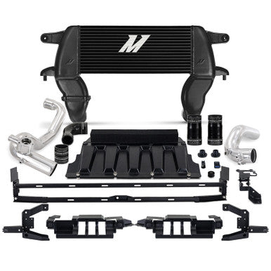 Mishimoto 2021+ Bronco 2.3L High Mount INT Kit BK Core P Pipes - MMINT-BR23-21HKBKP