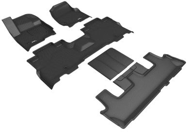 3D MAXpider Kagu Complete Floor Mat Set For 2018-24 Ford Expedition - Black - L1FR12501509