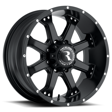 Raceline 991B Assault 18x9in / 5x150 BP / 25mm Offset / 110.3mm Bore - Satin Black Wheel - 991B-89051+25