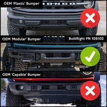 BuiltRight Industries Bronco License Plate Mount for 2021+ Ford Bronco with Modular Steel Bumper - Fitment