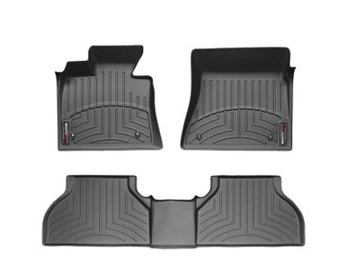 WeatherTech 09+ Ford F150 Super Cab Front and Rear FloorLiner - Black- 446131-441794