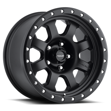 Raceline 928B Monster 17x9in / 5x127 BP / -12mm Offset / 83.82mm Bore - Satin Black Wheel - 928B-79050-12