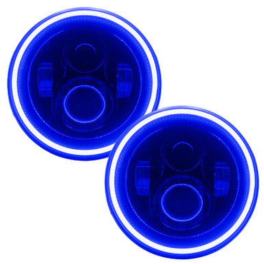 Oracle 7in High Powered LED Headlights - Black Bezel - Blue - 5769-002