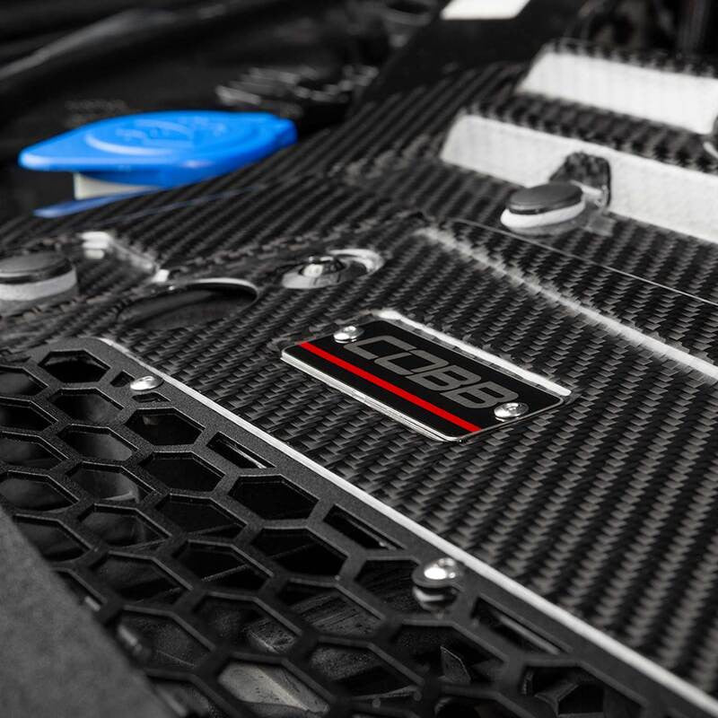 COBB Redline Carbon Fiber Radiator Shroud - COBB Logo