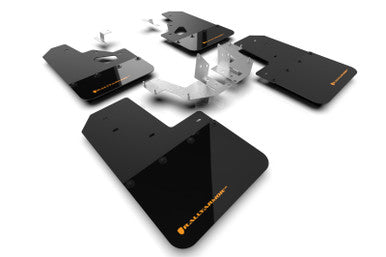 Rally Armor Black Mud Flap w/ Cy Orange Logo for 2021-25 Ford Bronco RR-PL - MF85-RR-PL-COR