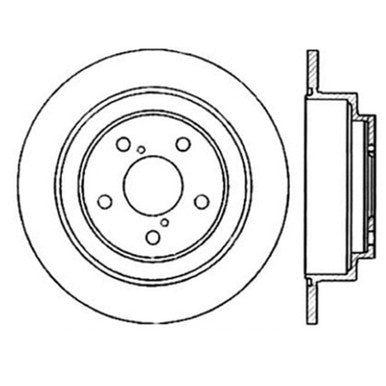 StopTech Power Slot 02-05 WRX Rear Left SportStop Slotted Rotor - 126.47011SL
