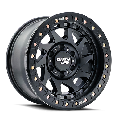 Dirty Life 9313 Enigma Race 17x9 / 5x127 BP / -12mm Offset / 78.1mm Hub Matte Black Wheel - 9313-7973MB12