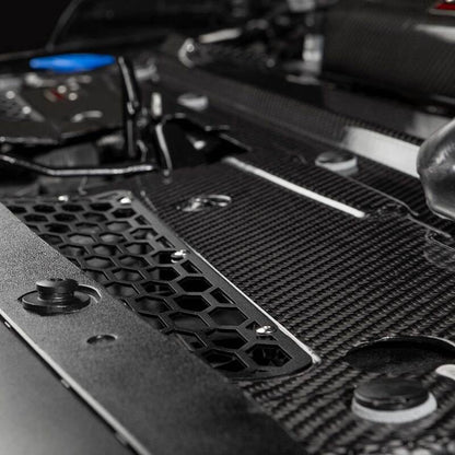 COBB Redline Carbon Fiber Radiator Shroud - Installed 2