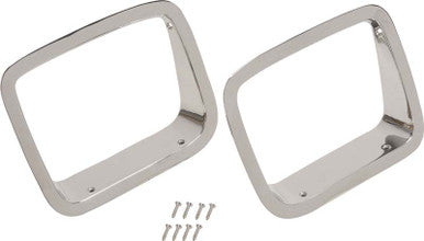 Kentrol 87-95 Jeep Wrangler YJ Headlight Bezels Pair - Polished Silver - 30536