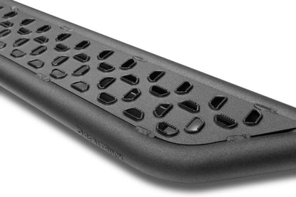 RealTruck Growler Sport Running Boards For 2005-23 Toyota Tacoma Double Cab - Textured Black - Close Up