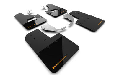 Rally Armor Black Mud Flap w/ Cy Orange Logo for 2021-25 Ford Bronco RB-ST - MF85-RB-ST-COR