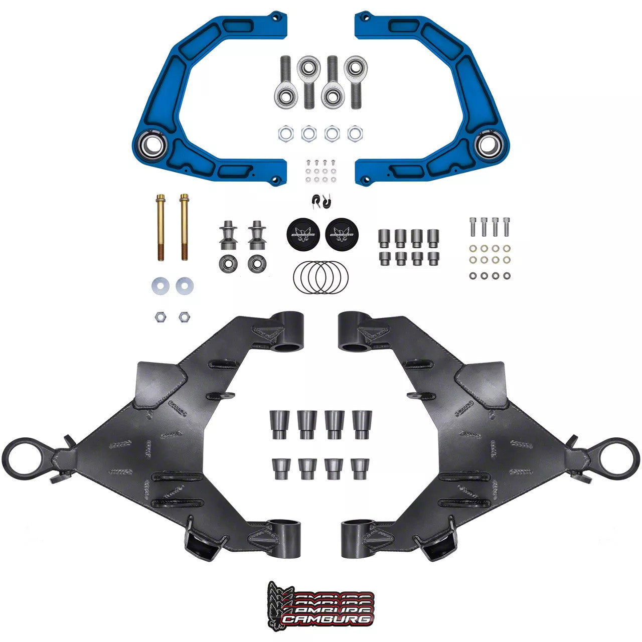 Camburg 22-25 Toyota Tundra 2WD/4WD Blue KINETIK Uniball Trail Series Long Travel Kit w/ Billet UCA - CAM-310217-K-BLU