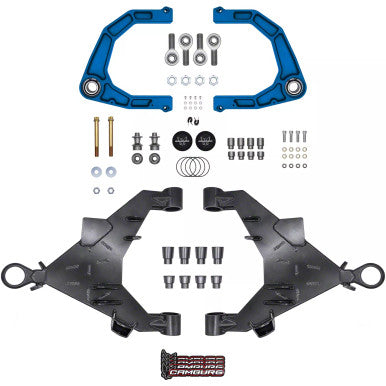 Camburg 22-25 Toyota Tundra 2WD/4WD Blue KINETIK Uniball Trail Series Long Travel Kit w/ Billet UCA - CAM-310217-K-BLU