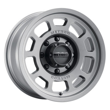 Method MR705 17x8.5 0mm Offset 8x170 130.81mm CB Titanium Wheel - MR70578587800