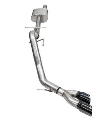 Corsa 2024-2025 Ford Ranger 3in Cat-Back Exhaust 4in Black PVD Pro-Series Slash Cut Twin Tip - 21246BLK