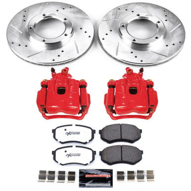 Power Stop Z36 Truck & Tow Front Brake Upgrade Kit with Powder Coated Calipers For 1995-04 Toyota Tacoma - KC1232-36