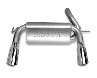 Gibson 07-17 Jeep Wrangler JK Rubicon 3.6L 2.5in Axle-Back Dual Split Exhaust - Aluminized - 17303