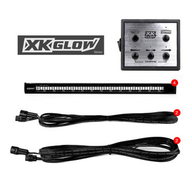 XK Glow Tube Strobe Lights w/ Traffic Modes Ultra LEDs Multiple Modes + Solid On - Red 8pc 12in - XK052002-8R