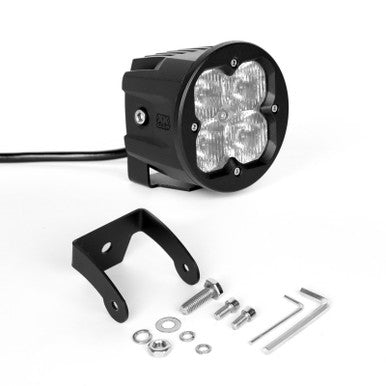 XK Glow Round XKchrome 20w LED Cube Light w/ RGB Accent Light - Driving Beam w/Fog Light Bracket - XK065003-D