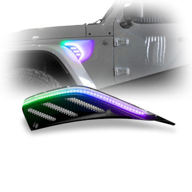 XK Glow XKmax Jeep Air Vent Light RGB+ Amber Turn & Running App Cntl - MX-VENT-RGB-KIT