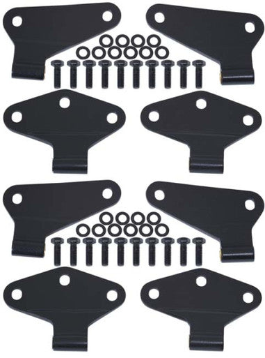 Kentrol 07-18 Jeep Wrangler JK Body Door Hinge Set 8 Pieces 4 Door - Textured Black - 80581