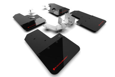 Rally Armor Black Mud Flap w/ Red Logo for 2021-25 Ford Bronco RR-PL - MF85-RR-PL-RD