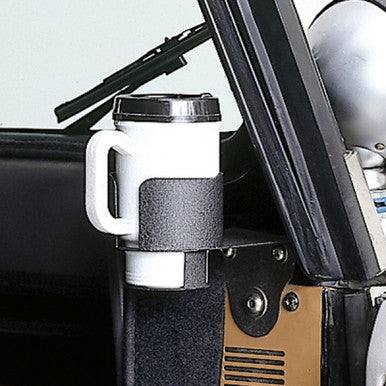 Rugged Ridge Cup Holder Windshield Mount 76-95 Jeep CJ / Jeep Wrangler - 13306.01
