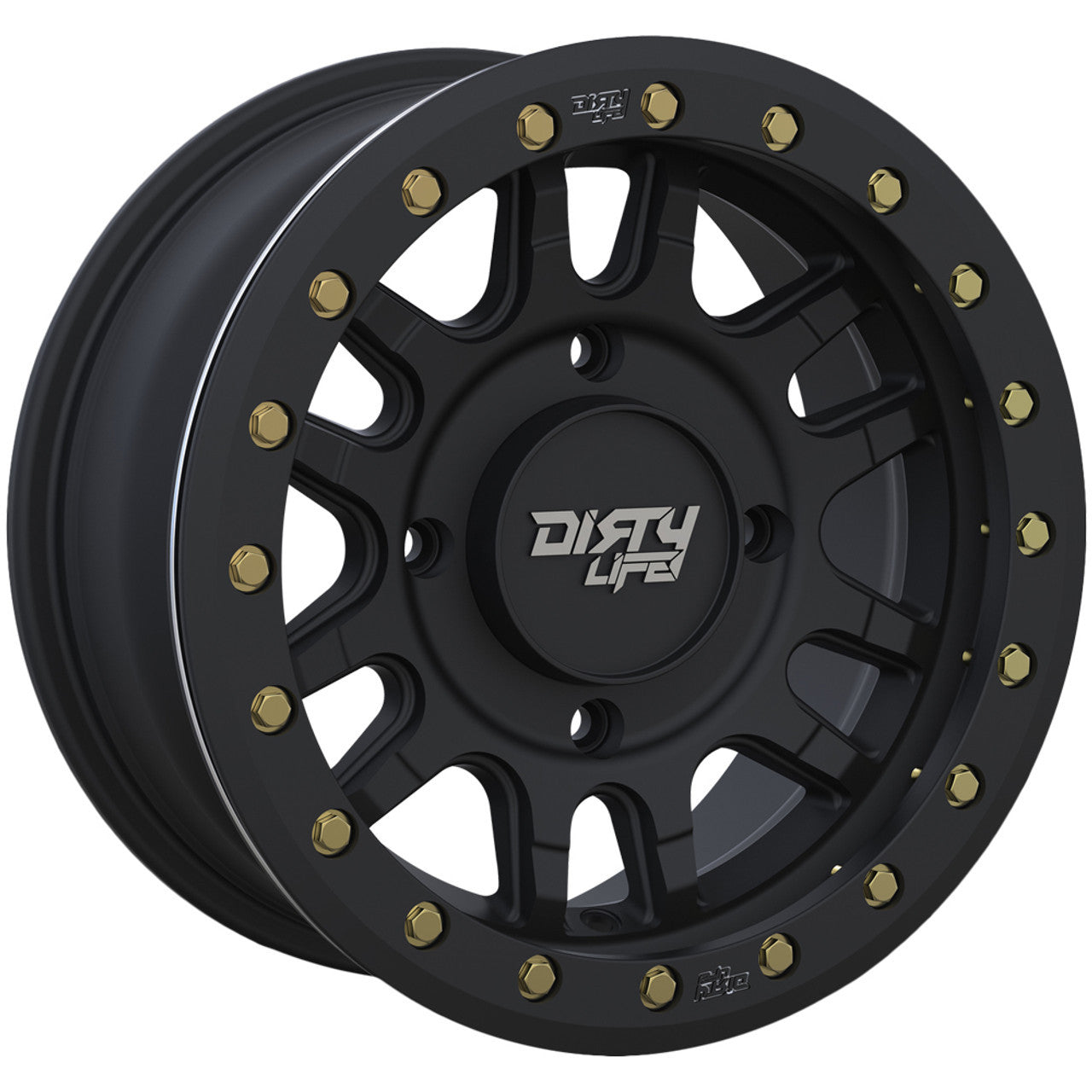 Dirty Life 9309R Canyon Pro 15x7 4-156 13mm Offset/131.1mm Hub Matte Black - Beadlock - 9309R-57101MB