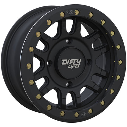 Dirty Life 9309R Canyon Pro 15x7 4-156 13mm Offset/131.1mm Hub Matte Black - Beadlock - 9309R-57101MB