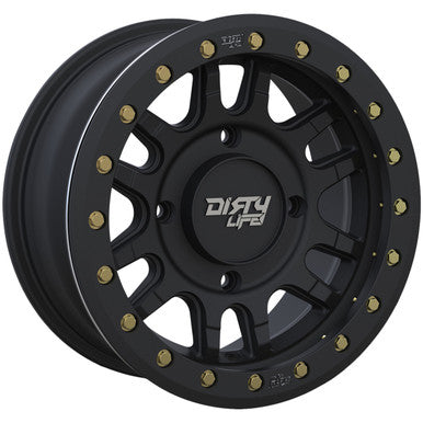Dirty Life 9309R Canyon Pro 15x7 4-156 13mm Offset/131.1mm Hub Matte Black - Beadlock - 9309R-57101MB