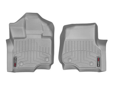 WeatherTech 2015+ Ford F-150 (Fits SuperCrew and SuperCab Dual Floor Posts) Front FloorLiner - Grey - 466971