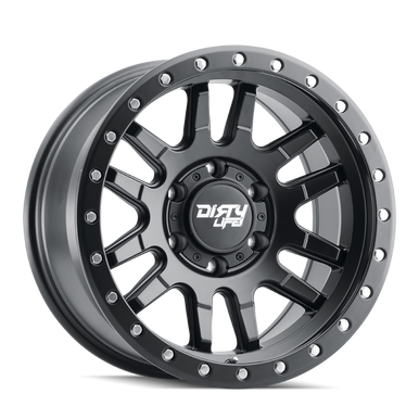 Dirty Life 9309 Canyon Pro 17x9/5x127 BP/-12mm Offset/71.5mm Hub Matte Black Wheel - Not Beadlock - 9309-7973MB12