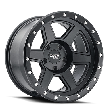 Dirty Life 9315 Compound 17x9 / 6x139.7 BP / -12mm Offset / 106mm Hub Matte Black Wheel - 9315-7983MB12