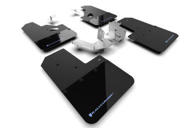 Rally Armor Black Mud Flap w/ Area Blue Logo for 2021-25 Ford Bronco RR-PL - MF85-RR-PL-ABL