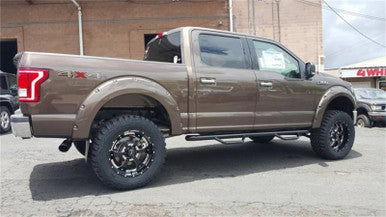 N-Fab Nerf Step 15-17 Ford F-150 SuperCrew - Gloss Black - Cab Length - 3in - F1585CC