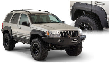 Bushwacker 99-04 Jeep Grand Cherokee Cutout Style Flares 2pc - Black - 10072-07