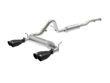 aFe Vulcan Series 2-1/2 IN 304 Stainless Steel Cat-Back Exhaust System For 2007-18 Jeep Wrangler - Black Tips - 49-38087-B