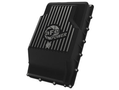 aFe POWER Pro Series Transmission Pan Black w/ Machined Fins For 2021+ Ford Bronco, 14+ F-150, 19+ Ranger - 46-71330B