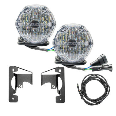ARB Nacho Quartro SAE Only Plug N Play Fog Light Kit (Bumper Kit) For 2021-25 Jeep Gladiator/Wrangler - White - V3JW2KWSO