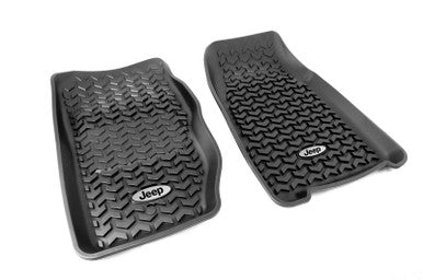 Rugged Ridge Floor Liner Front Black 1984-2001 Jeep Logo Cherokee XJ - DMC-12920.25