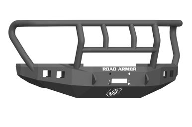 Road Armor 17-20 Ford F-250 Stealth Wide Fender Front Winch Bumper w/Titan II Guard - Tex Blk - 61742B