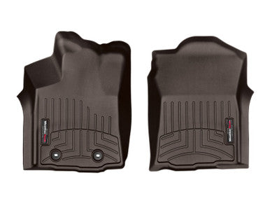 WeatherTech Front FloorLiner For 2016-17 Toyota Tacoma Double Cab Auto - Cocoa - 478671