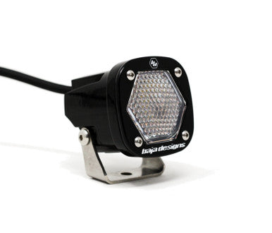 Baja Designs S1 Work/Scene LED Light w/ Mounting Bracket Single - Clear - 380006