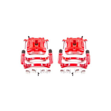 Power Stop 99-04 Jeep Grand Cherokee Front Red Calipers w/Brackets - Pair - S4826
