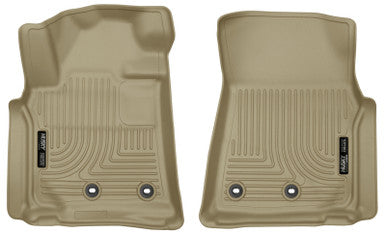 Husky Liners 13-16 Lexus LX570 / 13-16 Toyota Land Cruiser WeatherBeater Front Tan Floor Liners - 13093