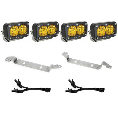 Baja Designs S2 Sport Dual Fog Pocket Light Kit For 2024+ Toyota Tacoma - Baja Amber - 448259