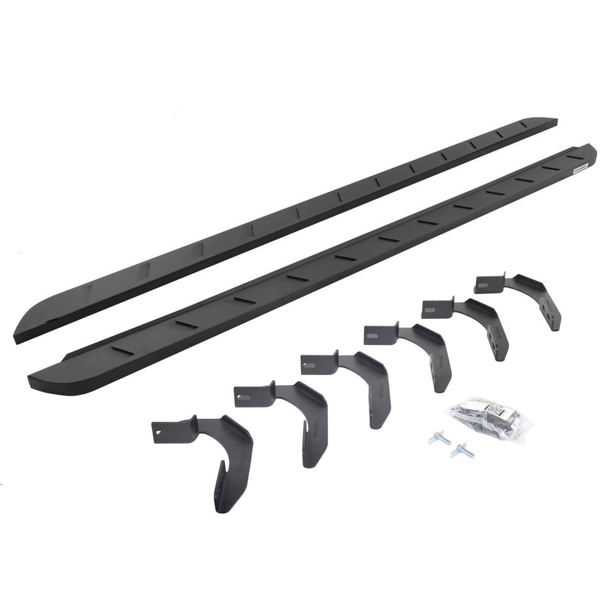 Go Rhino 04-14 Ford F-150 Super Cab 4DR RB10 Slim Running Boards Kit (Incl. Brackets) - Tex. Blk - 63412680SPC
