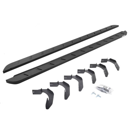 Go Rhino 04-14 Ford F-150 Super Cab 4DR RB10 Slim Running Boards Kit (Incl. Brackets) - Tex. Blk - 63412680SPC